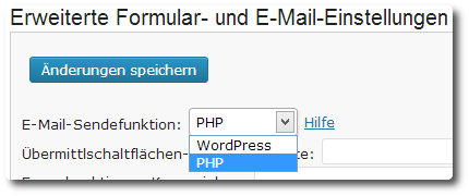 E-Mail-Sendefunkion umstellen E-Mail-Sendefunkion umstellen